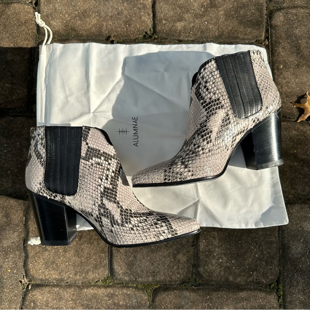 Alumnae Chelsea Snakeskin Booties - Picture 6 of 7